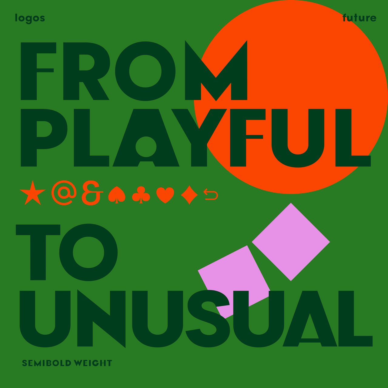 Bauhaus Bool—Playful sans-serif font, bold with fun alts