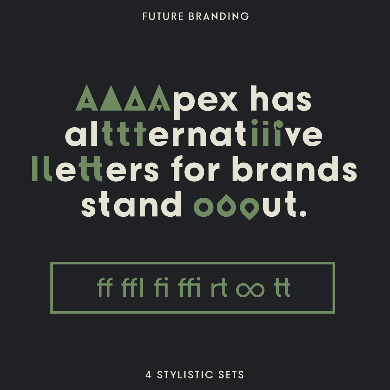 Apex—Bold & pointy sans-serif font with sharp alts