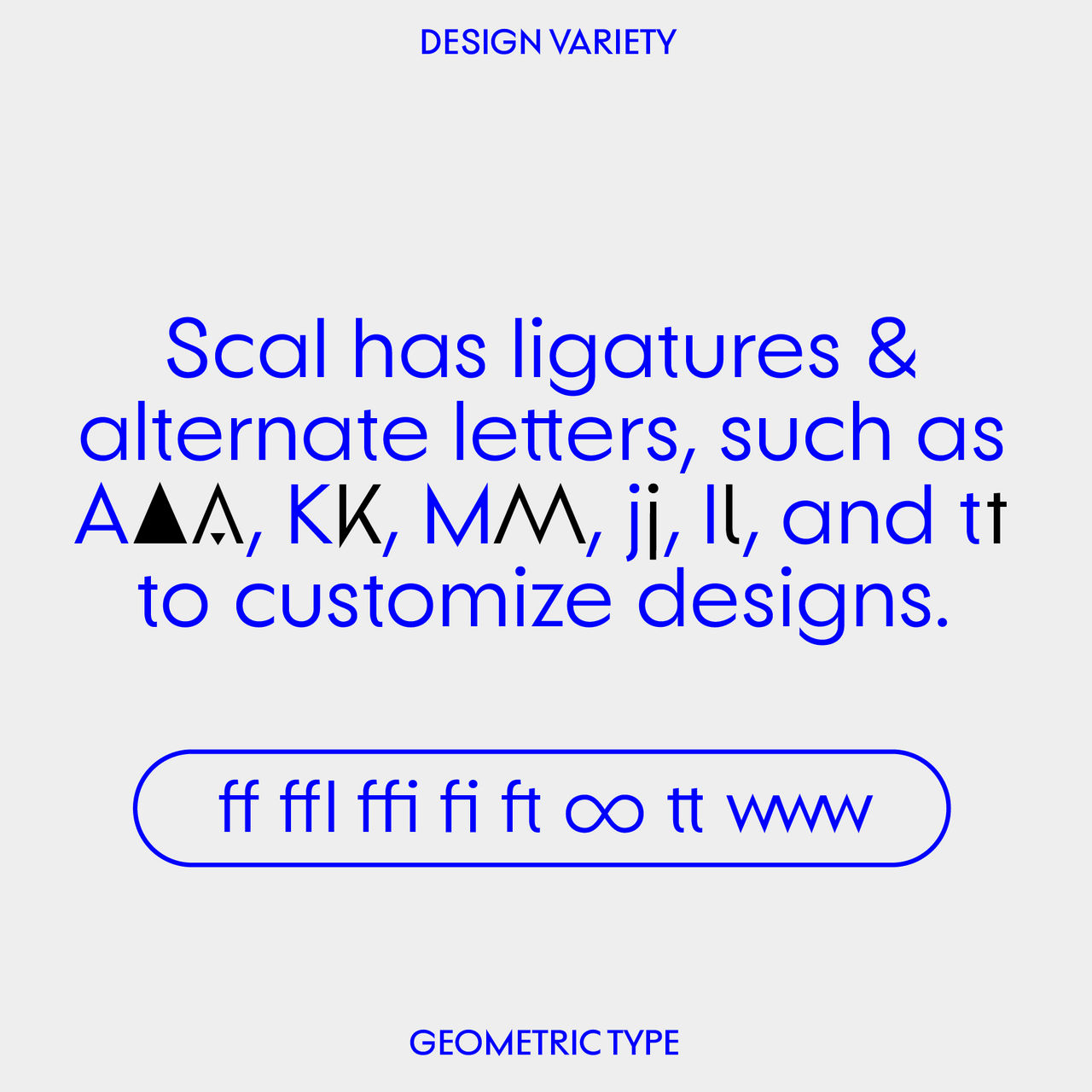 Scal—Pointy font, sans-serif classic with a modern take