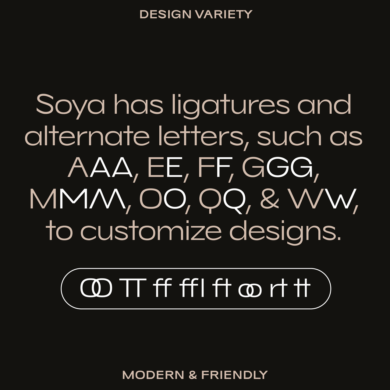 Soya—Chic, trendy font for modern food and fashion